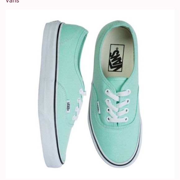 mint green vans shoes